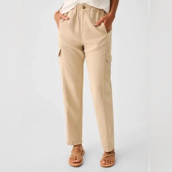 Faherty Arlie Day Cargo Pant Women’s in safari tan. NWT Small - Picture 11 of 12
